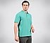 OASIS TIPPING POLO, AQUA/LIME Apparels Bottom View