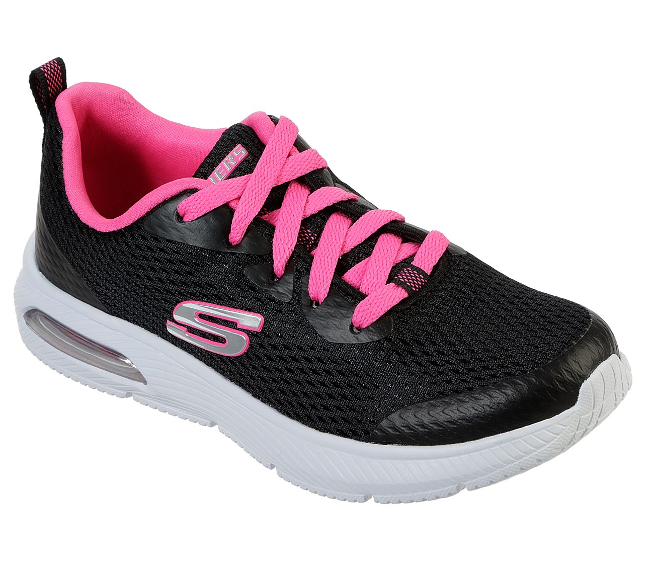 DYNA-AIR-JUMP BRIGHTS, BLACK/HOT PINK Footwear Lateral View