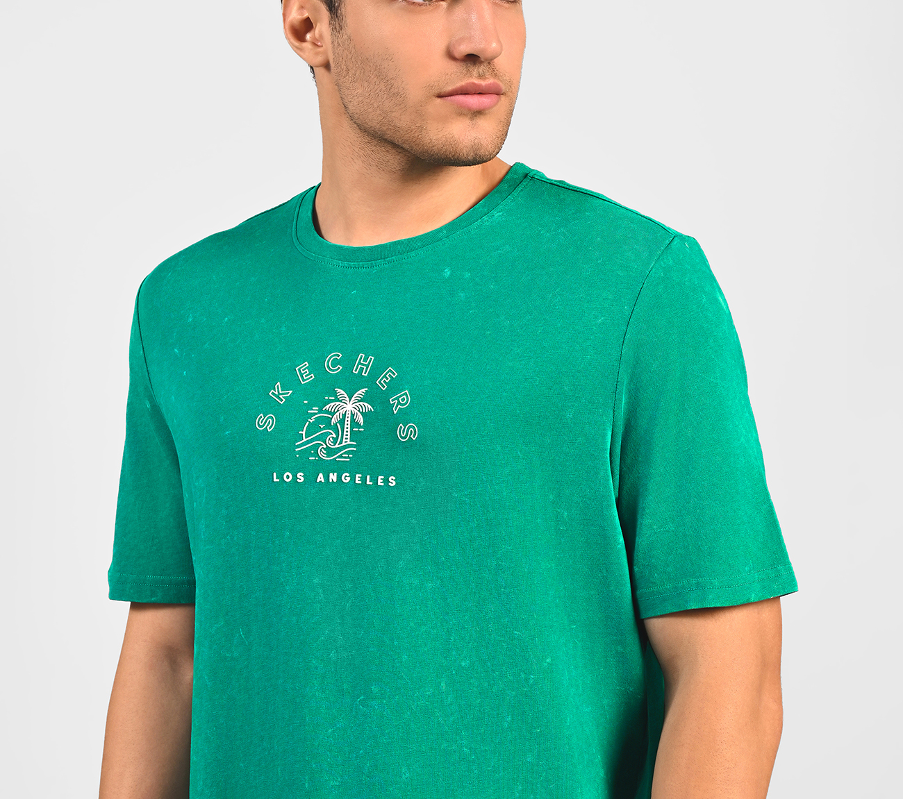 ACID WASH GRAPHIC T-SHIRT, SAGE Apparel Right View