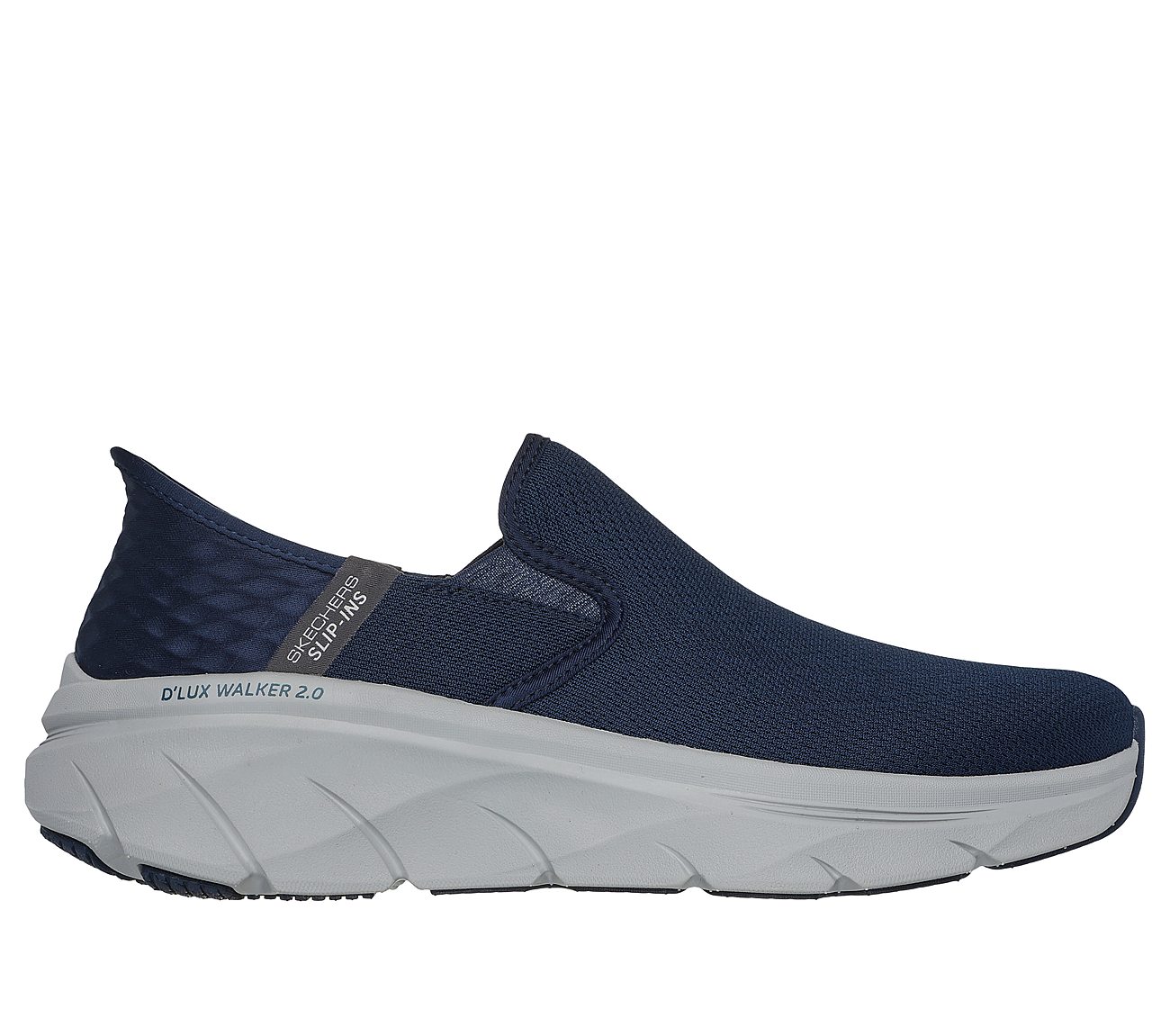 SKECHERS SLIP-INS RF: D'LUX WALKER 2.0 - REELER, NNNAVY Footwear Lateral View