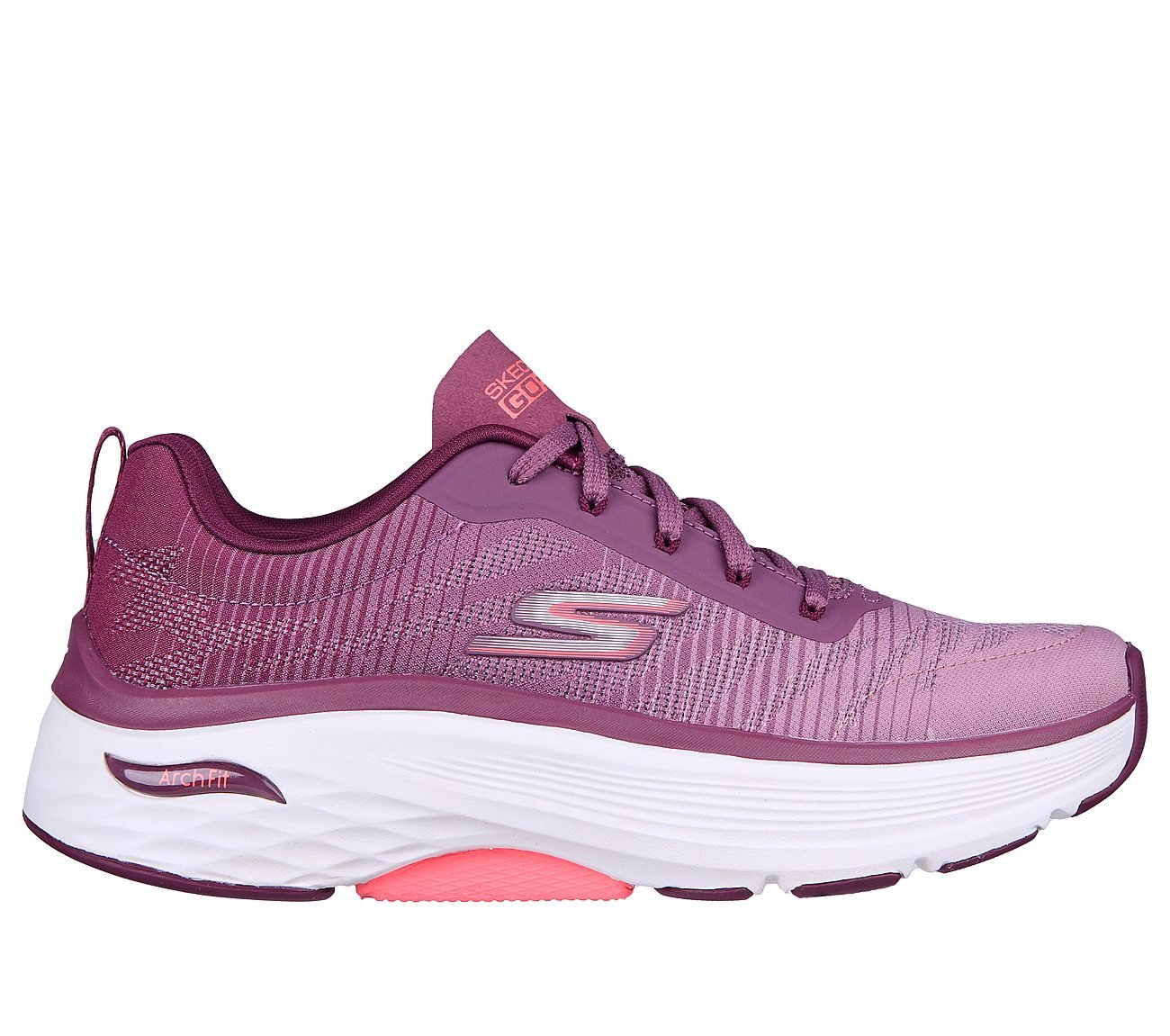 MAX CUSHIONING ARCH FIT - DEL, PURPLE/PINK Footwear Lateral View