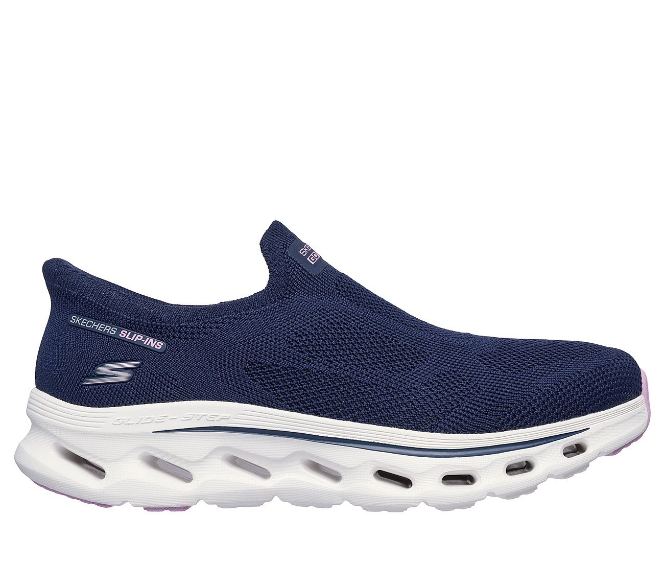 GO WALK GLIDE-STEP 2.0 - ANNE, NAVY/MULTI Footwear Lateral View