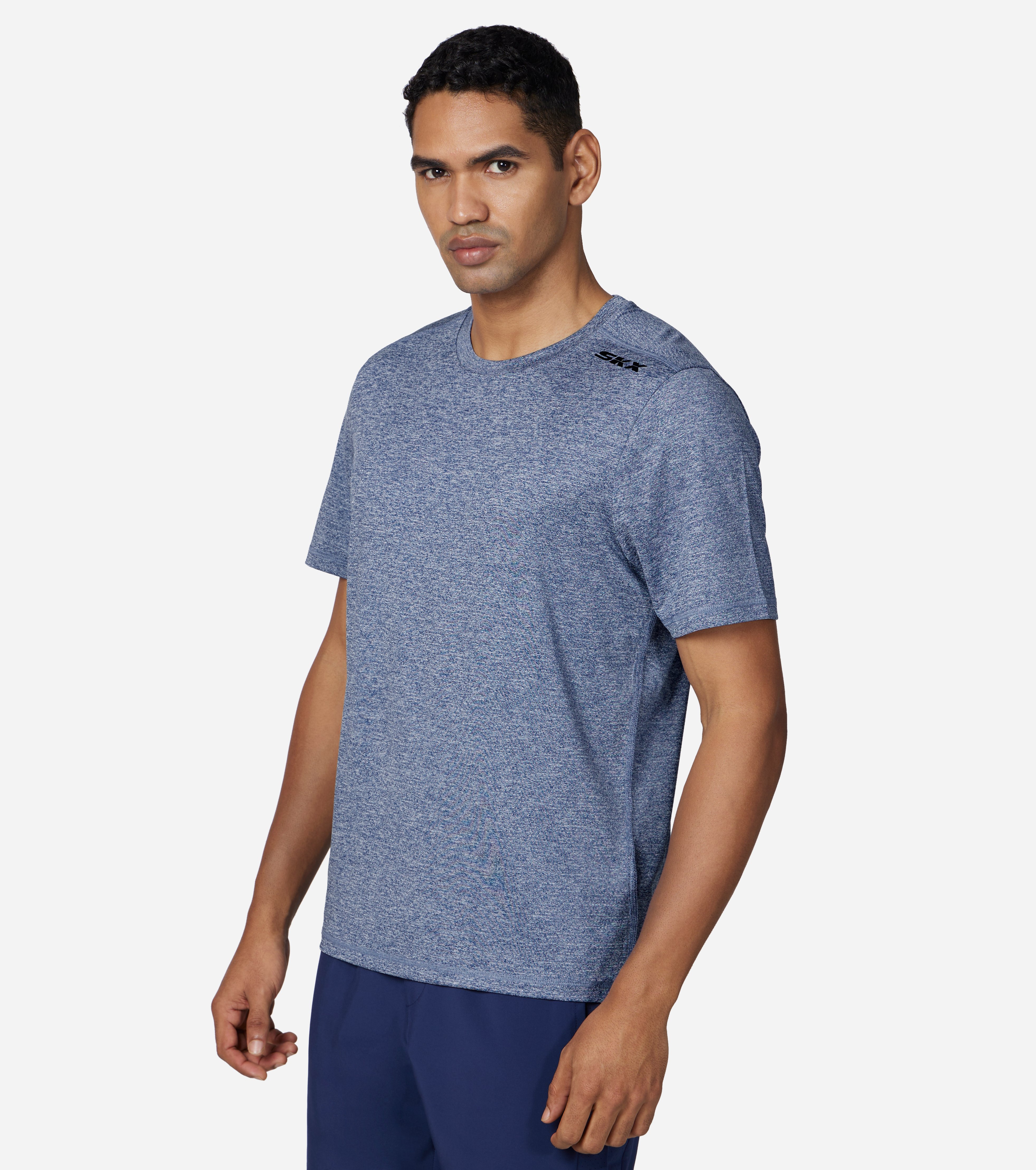 SKECH-AIR T-SHIRT, BLUE/WHITE Apparels Top View