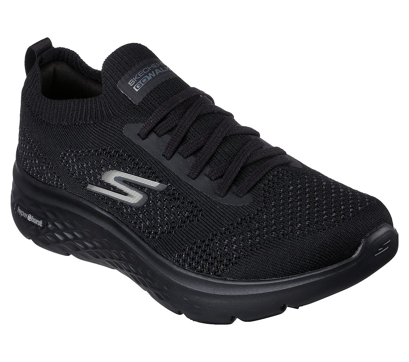 'Skechers' Men's GOwalk Hyper Burst Black Black | lupon.gov.ph