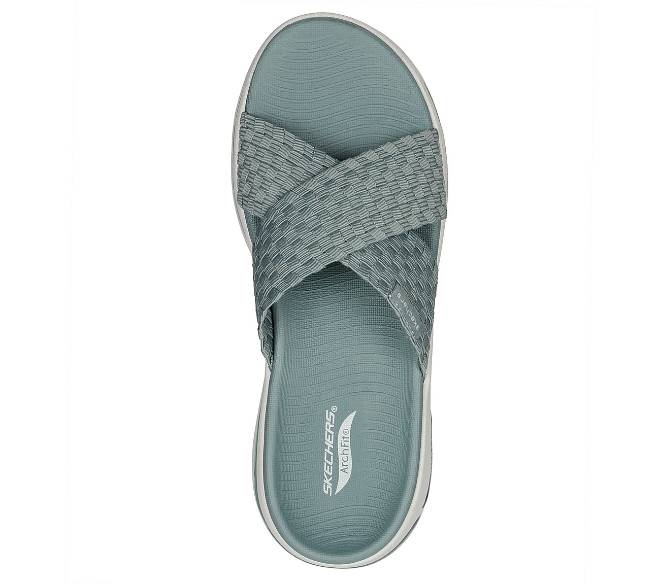 GO WALK ARCH FIT SANDAL - WON, SAGE Footwear Top View