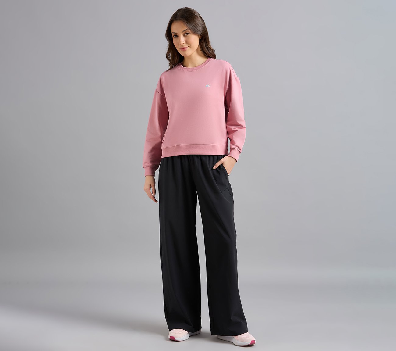 DROP SHOULDER SWEATSHIRT, PURPLE/YELL Apparels Right View