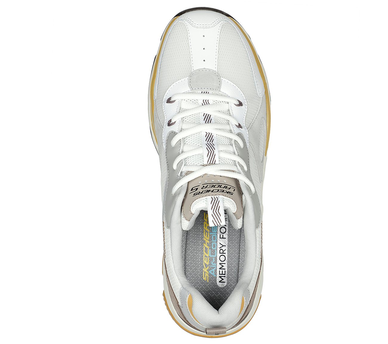 LANDER S-REMIX, WHITE YELLOW Footwear Top View