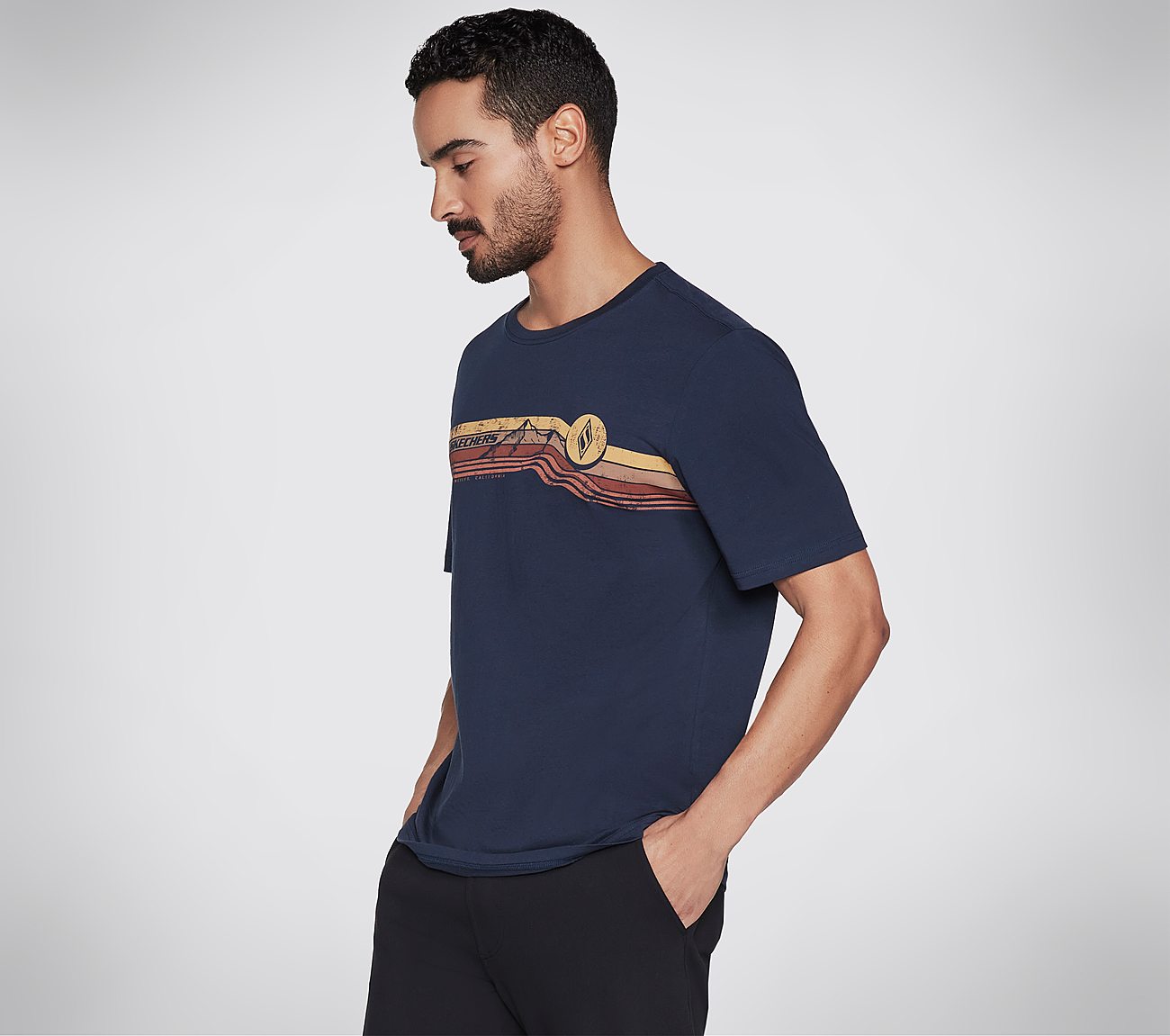 SKECHERS BIG ADVENTURE T-SHIRT, NNNAVY Apparels Bottom View