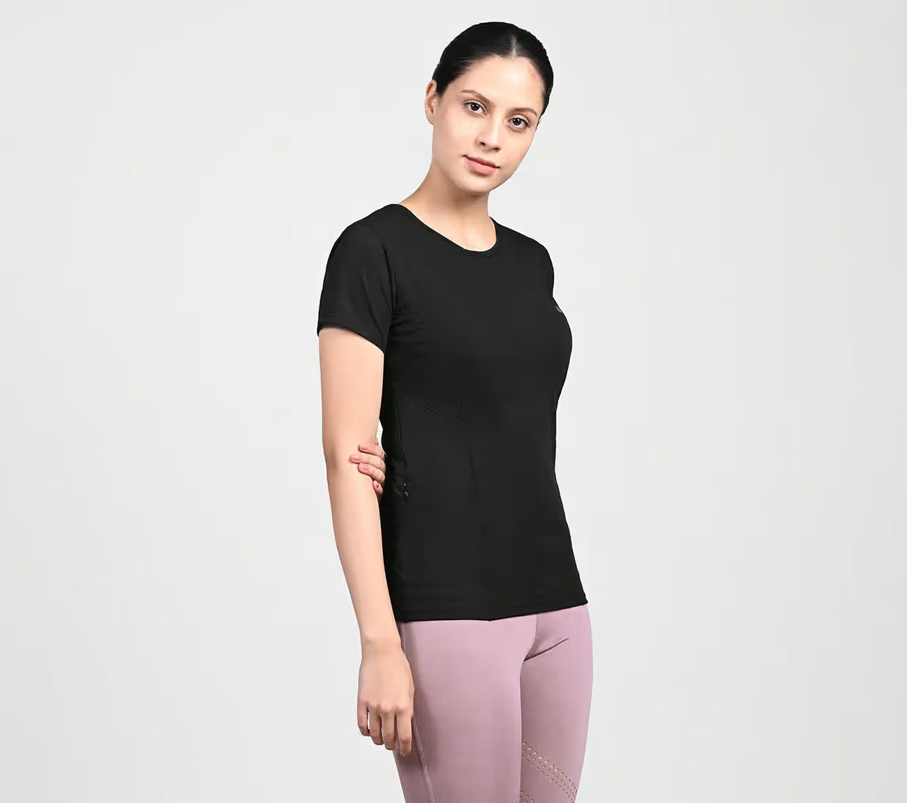 MESH DETAILED PERFORMANCE TOP,  Apparel Bottom View