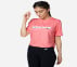 SKECHERS BLOCK T-SHIRT, CCORAL Apparels Top View