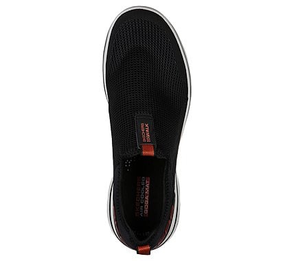 GO WALK 5 - DOWNDRAFT, BLACK/ORANGE Footwear Top View