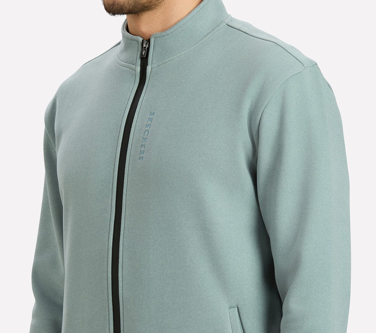 AIRY TRAVELLER FLEECE JACKET, OFF WHITE/NAVY