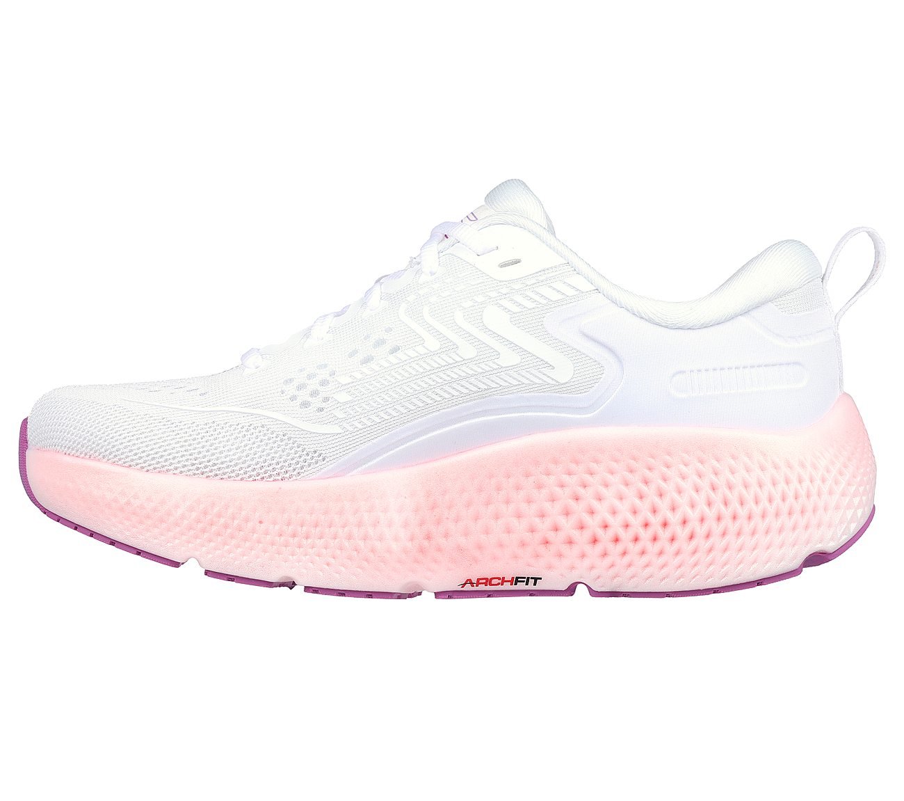 GO RUN MAX ROAD 6, WHITE/LAVENDER Footwear Left View