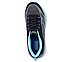 MAX CUSHIONING ELITE-EVEN STR, BLACK/AQUA Footwear Top View
