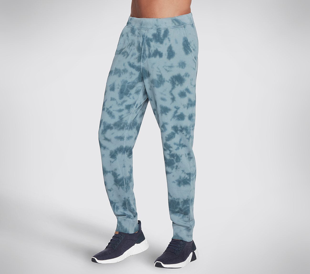 SKECHSWEATS DIAMOND DYE EXPED, BLUE/GREY Apparel Bottom View
