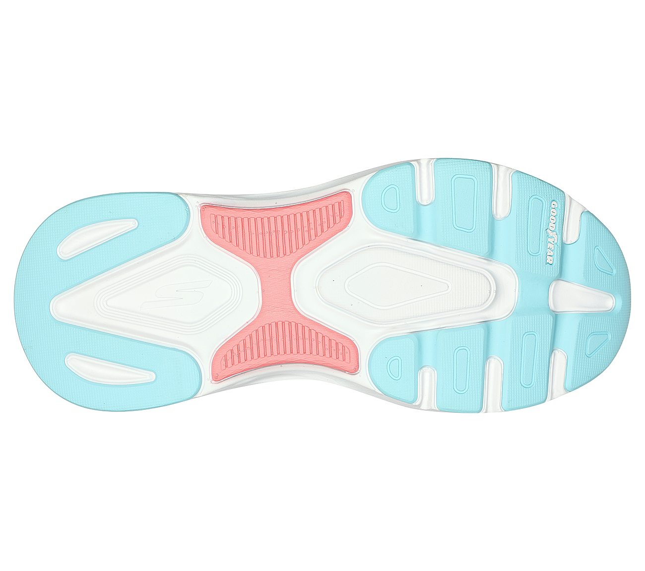 MAX CUSHIONING ARCH FIT - SWI, WHITE/AQUA Footwear Bottom View