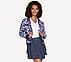MISTY FLORAL REVERSIBLE JACKET, BLUE/LAVENDER Apparels Lateral View