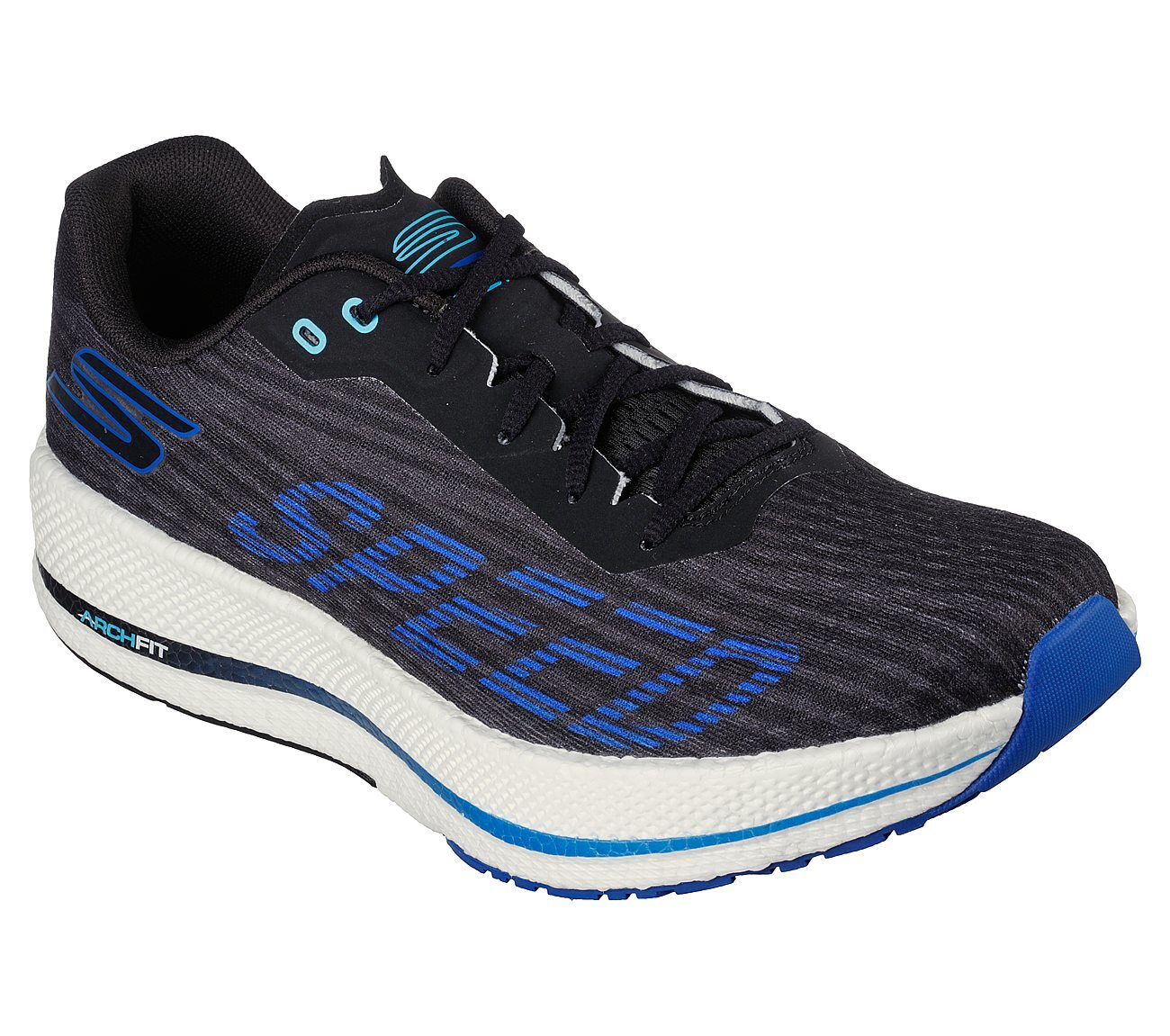 GO RUN RAZOR 4, BLACK/BLUE Footwear Right View