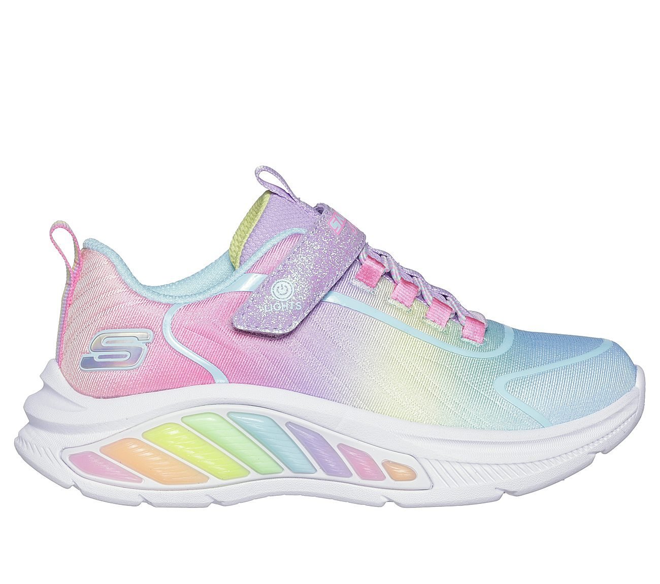RAINBOW CRUISERS, LAVENDER/MULTI Footwear Lateral View