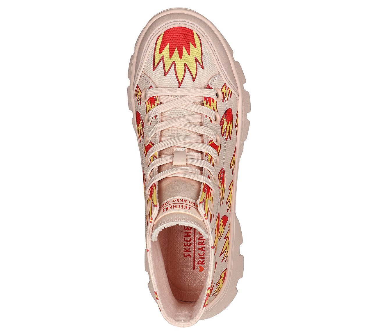 ROADIES SURGE - TINY FLAMES, PINK/MULTI Footwear Top View