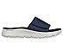 GO WALK FLEX SANDAL, NAVY/RED Footwear Lateral View