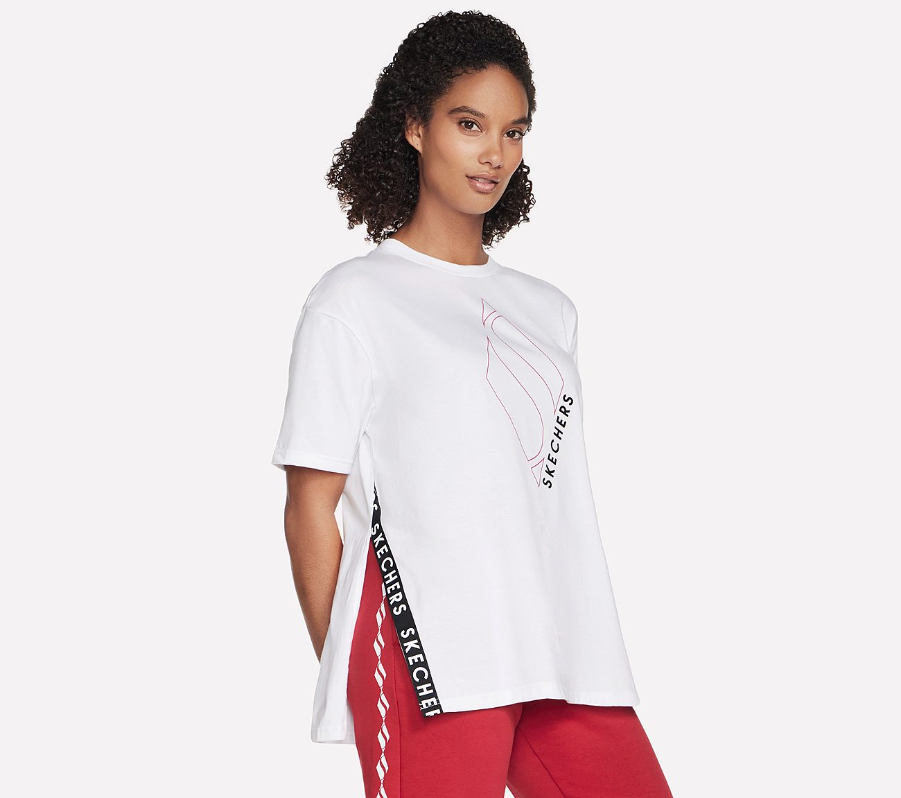  DIAMOND LOGO TAPE T-SHIRT, WWWHITE Apparels Bottom View