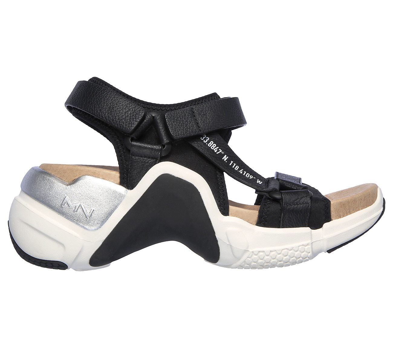 NEO BLOCK - DIDI, BLACK/WHITE Footwear Right View