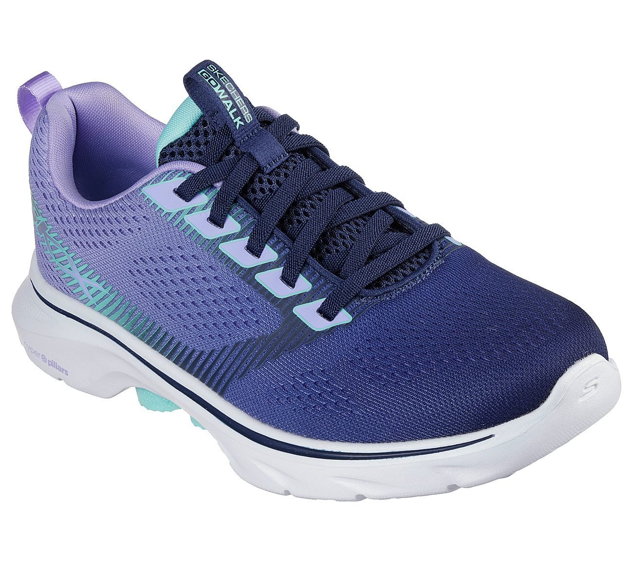 GO WALK 7, NAVY/MULTI Footwear Top View