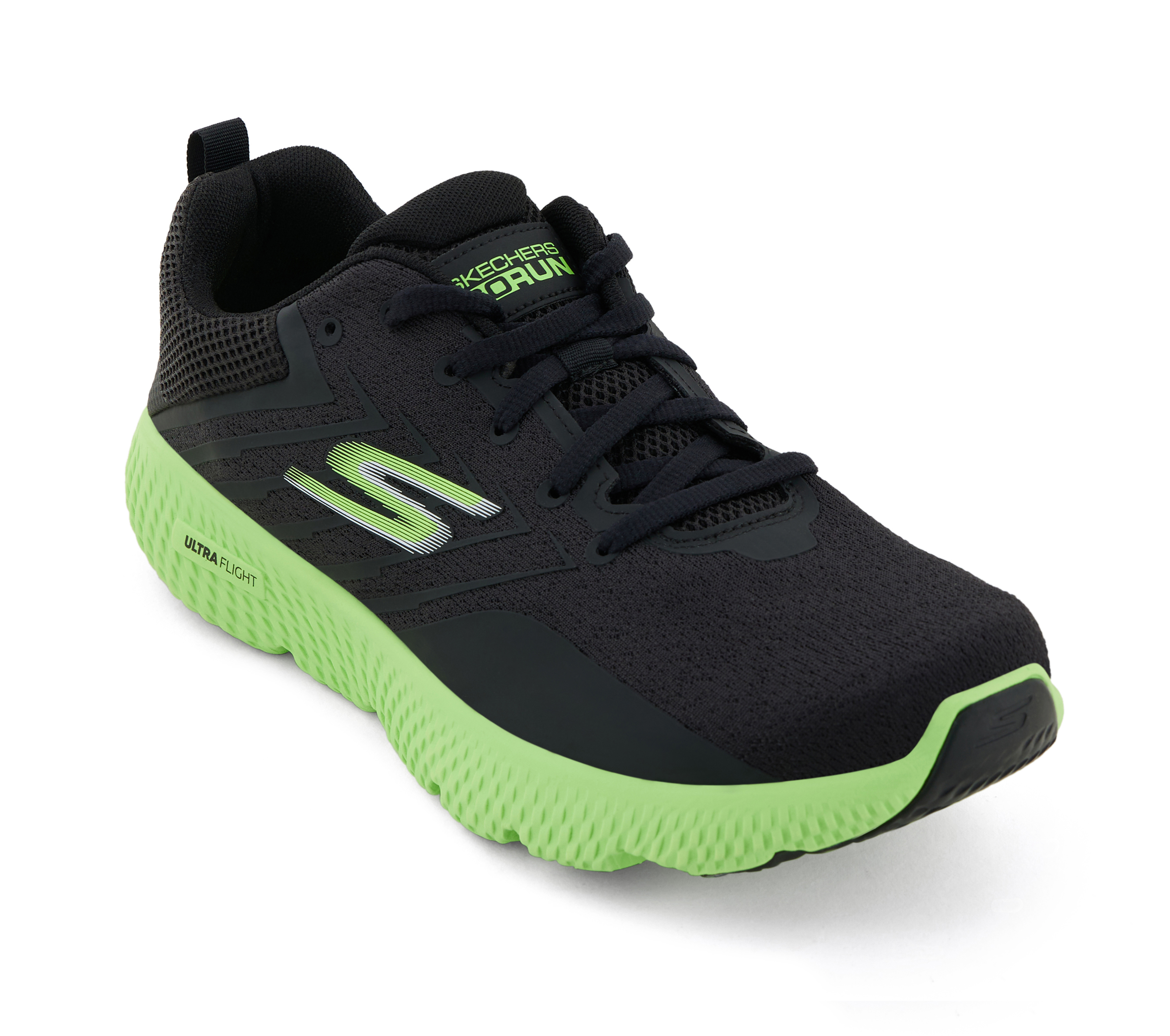POWER - VOLT, BLACK/LIME Footwear Lateral View