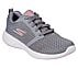 GO RUN 600-CIRCULATE, GREY/CORAL Footwear Lateral View