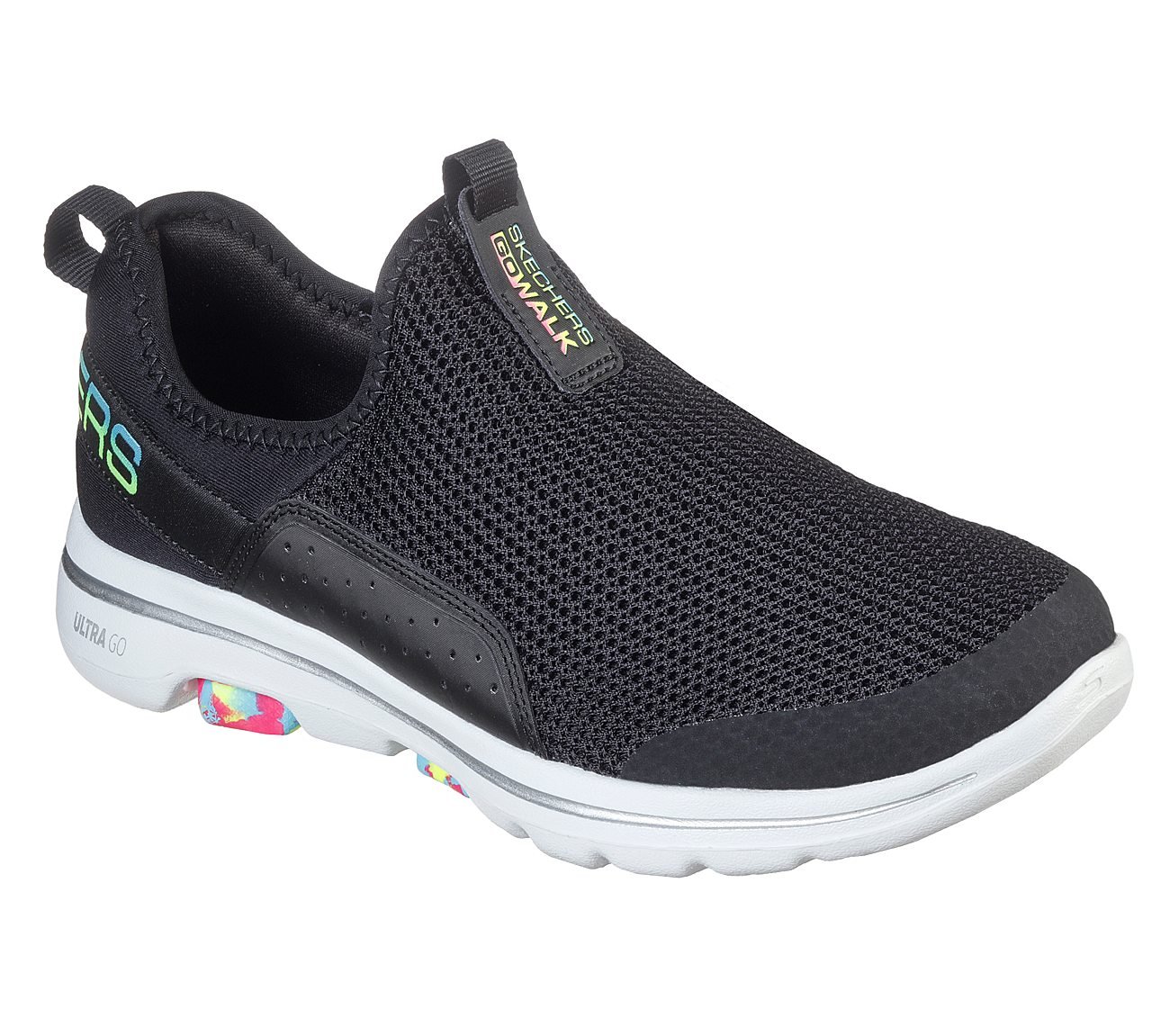 GO WALK 5 - PARADE, BLACK/MULTI Footwear Right View