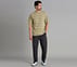 MISMATCH STRIPE PANEL TEE, TAUPE/SILVER