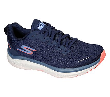 GO RUN RIDE 9, NAVY/PURPLE Footwear Lateral View