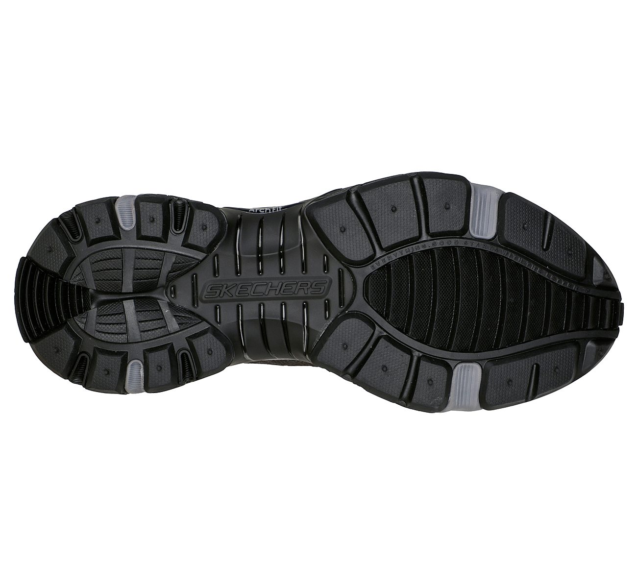 ARCH FIT PHANTOM - ARCHER, BLACK/GREY Footwear Bottom View