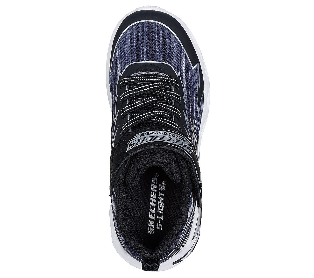 LIGHT STORM 2.0-BOLT-BRIGHTS, BLACK/GREY Footwear Top View