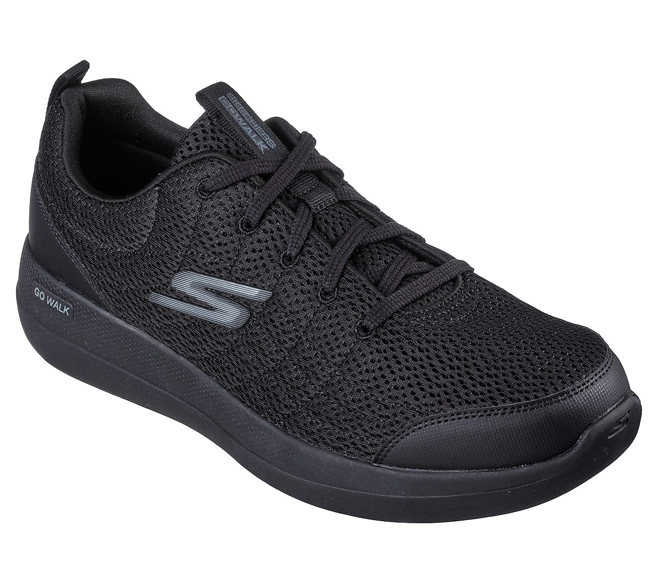 Skechers Black Go Walk Stability Advanceme Mens Lace Up Shoes - Style ...