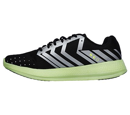 GO RUN RAZOR 3, BLACK/LIME Footwear Left View