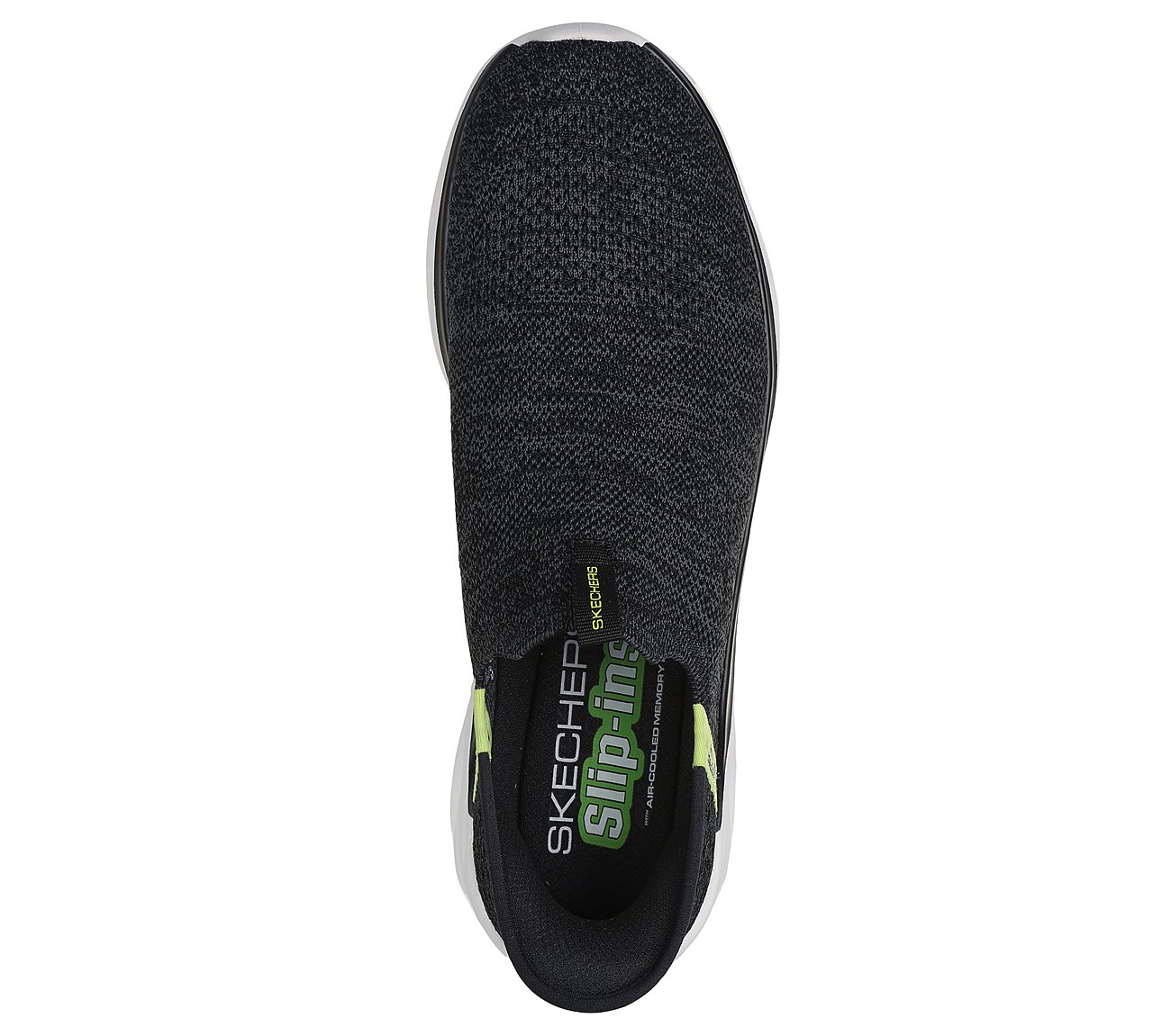 SKECHERS SLIP-INS: GLIDE-STEP SWIFT - PROSE, BLACK Footwear Top View