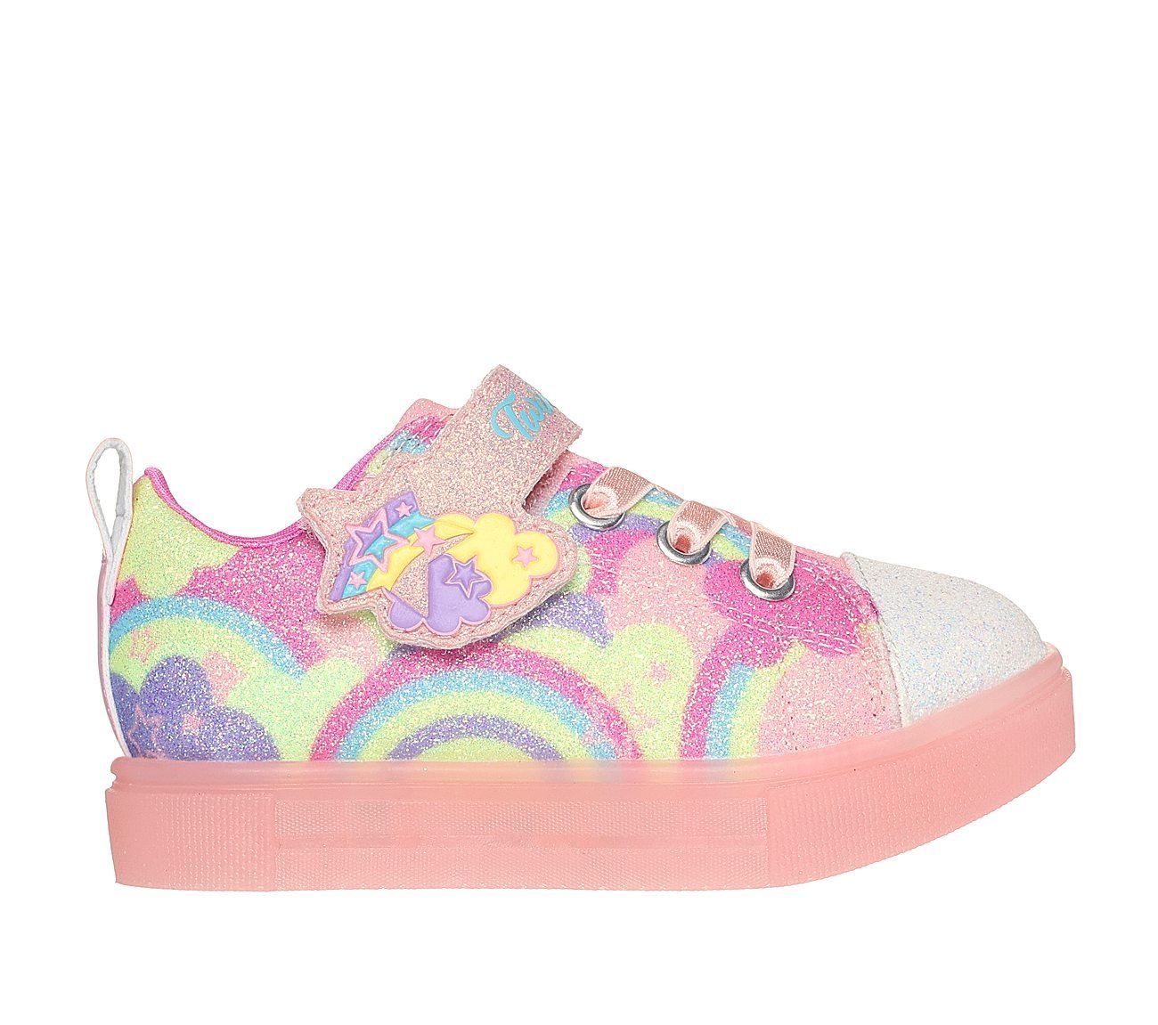 TWINKLE TOES: TWINKLE SPARKS ICE 2.0 - SHIMMERING, CORAL MULTI TRIM Footwear Lateral View