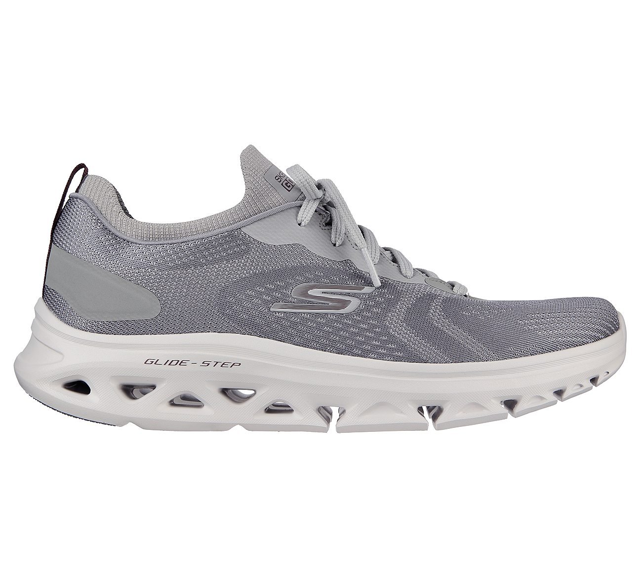 GO RUN GLIDE-STEP FLEX-RADAR, LIGHT GREY Footwear Lateral View