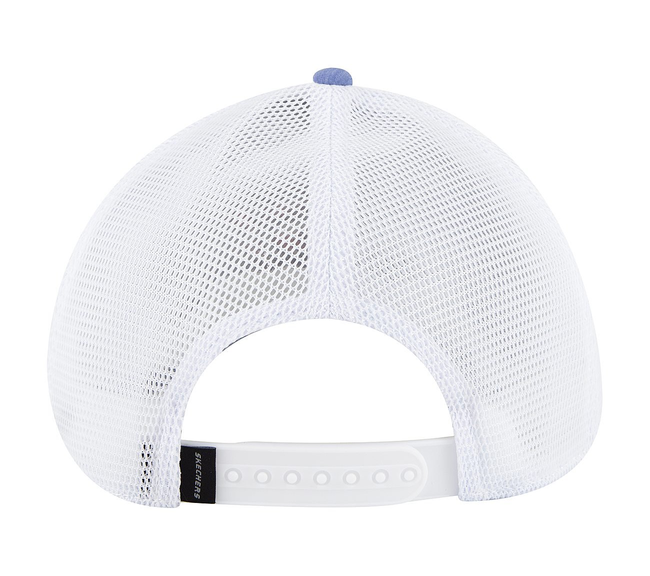 DIAMOND MESH BASEBALL HAT, NATURAL/NAVY Accessories Top View