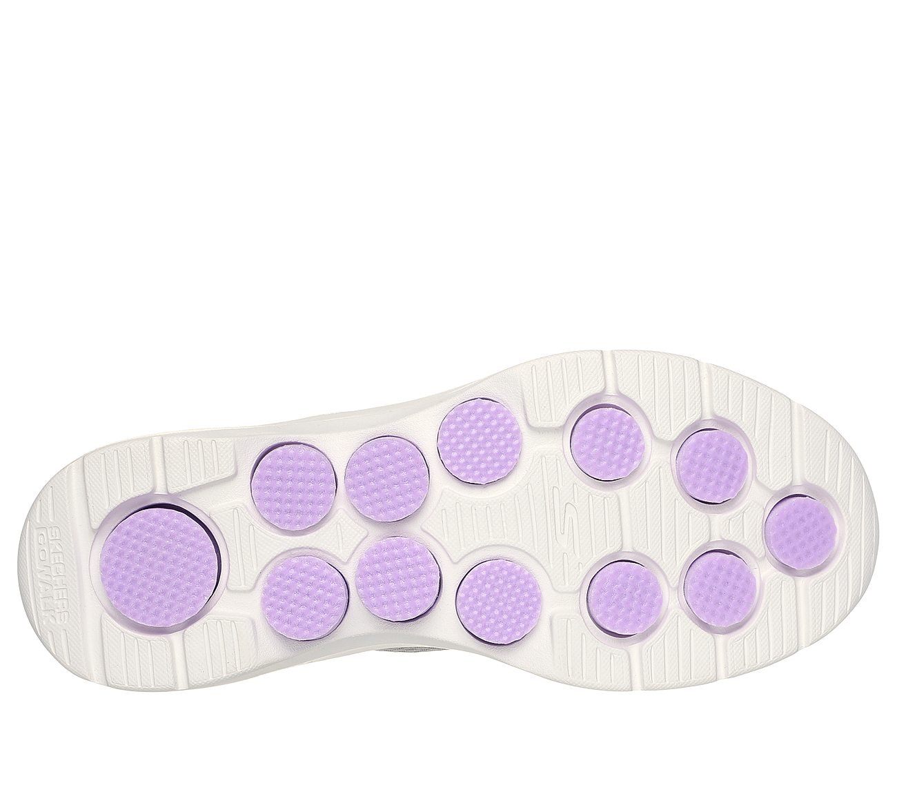 GO WALK 7 - COSMIC WAVES, GREY/LAVENDER Footwear Bottom View