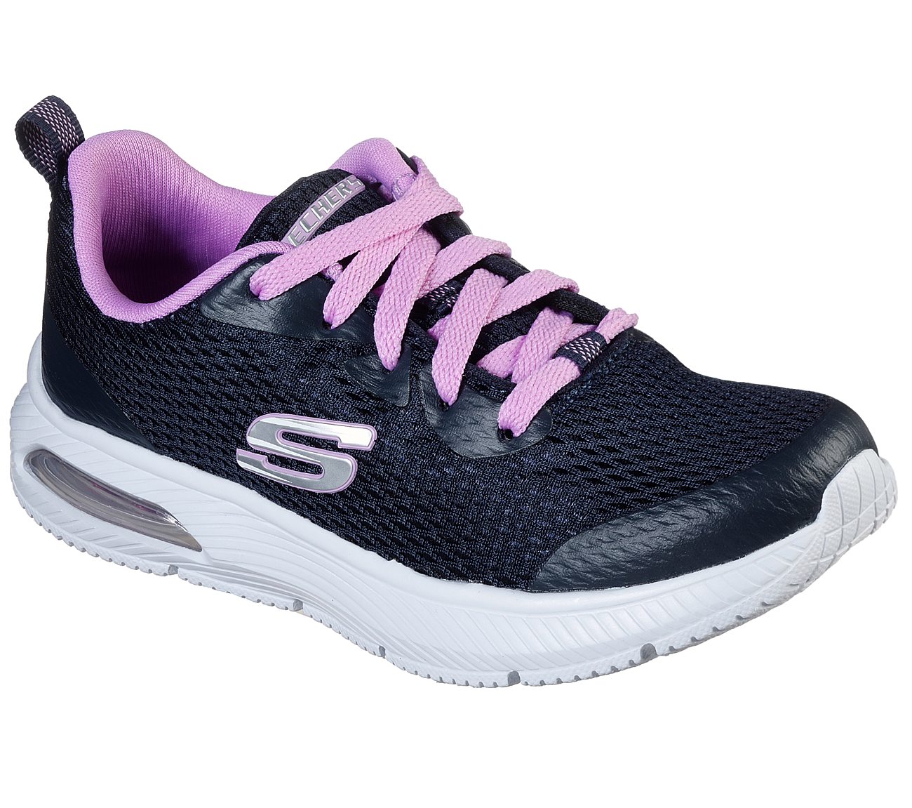 DYNA-AIR-JUMP BRIGHTS, NAVY/LAVENDER Footwear Lateral View