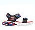 MEGA-CRAFT SANDAL, BLACK/SILVER/RED Footwear Lateral View