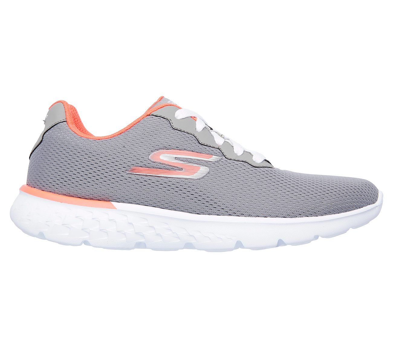 GO RUN 400 - ACTION, GREY/CORAL Footwear Lateral View