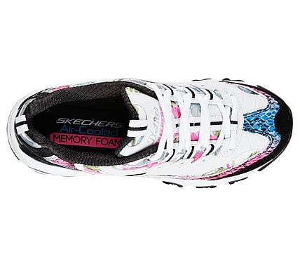 D'LITES-RUNWAY READY, WHITE/BLACK/MULTI Footwear Bottom View