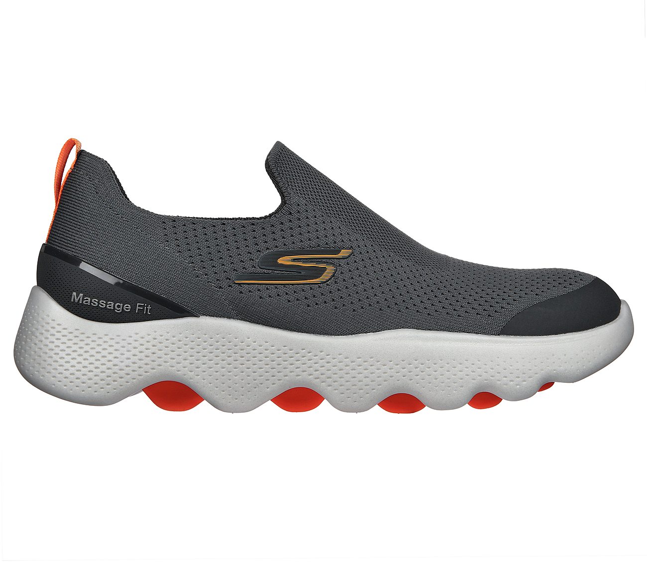 GO WALK MASSAGE FIT - TIDAL, CCHARCOAL Footwear Lateral View