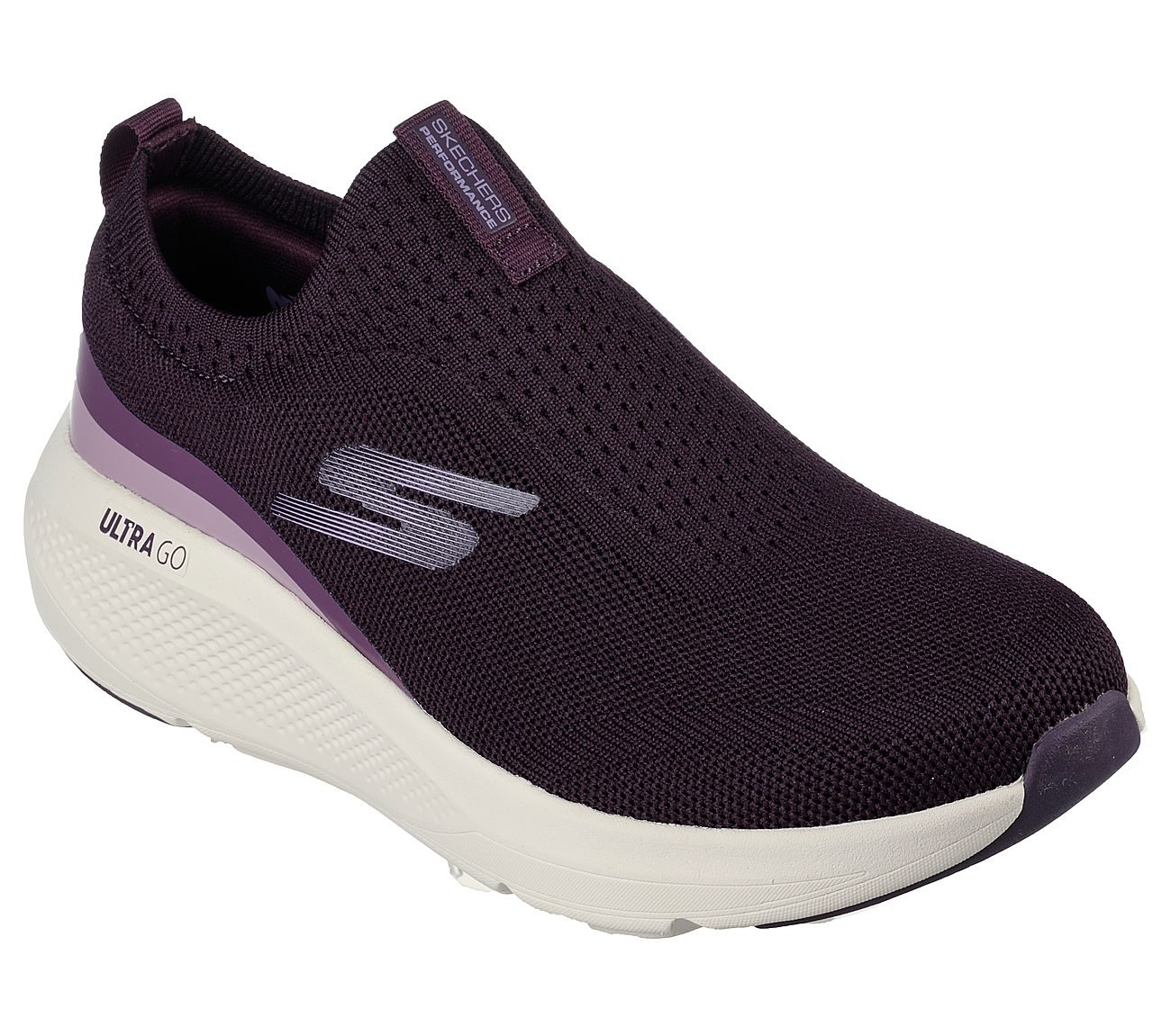 GO RUN ELEVATE - HOT STREAK, PLUM Footwear Lateral View