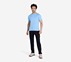 SS JACQUARD PATTERN T-SHIRT, GUNMETAL TURQUOISE