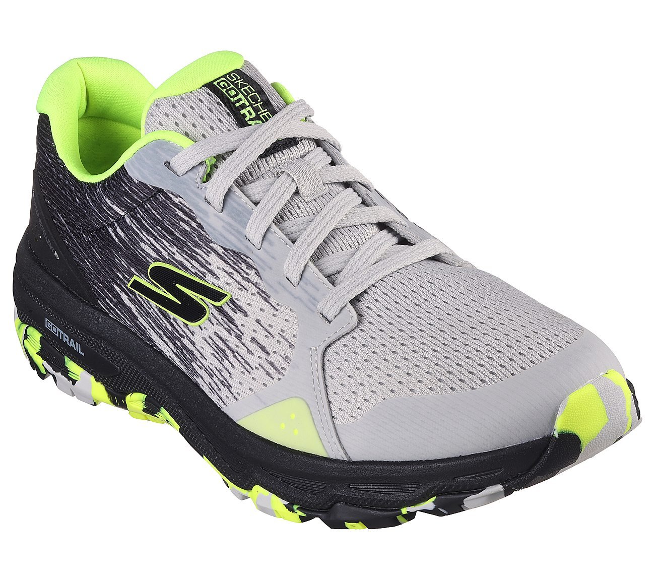 GO RUN TRAIL ALTITUDE-PHANTOM, GREY/LIME Footwear Right View